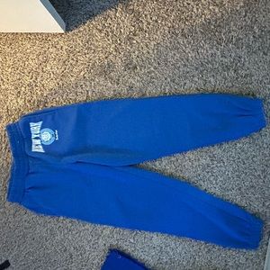 Blue sweatpants